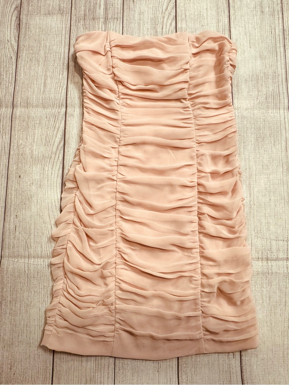 H&M Strapless Ruched Mini Dress - Light Pink